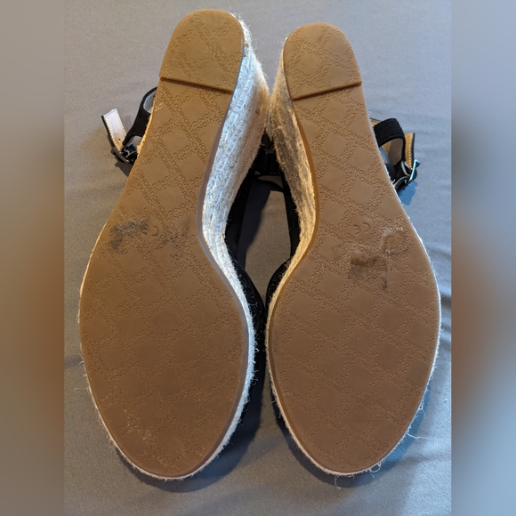 Vionic Ariel Suede Upper Wedges Sandals Espadrilles Like New Size 11 M Black - Picture 6 of 6